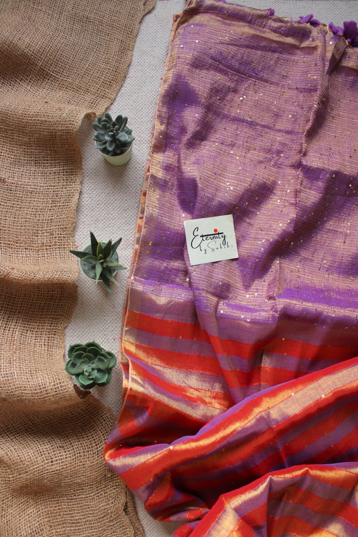Purple Rekha Saree - Eternity by Sakshi