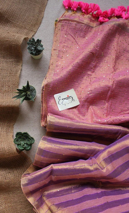 Pink Rekha Saree + Pearl Blouse Combo - Eternity by Sakshi