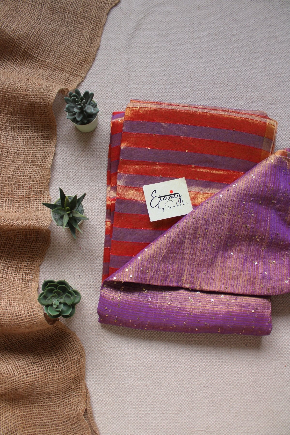 Purple Rekha Saree - Eternity by Sakshi