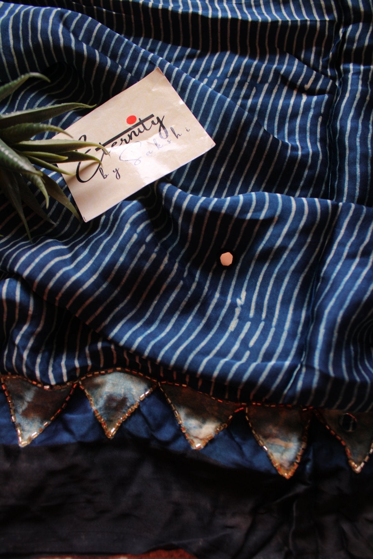 Royal Ajrakh Silk Saree - Eternity by Sakshi