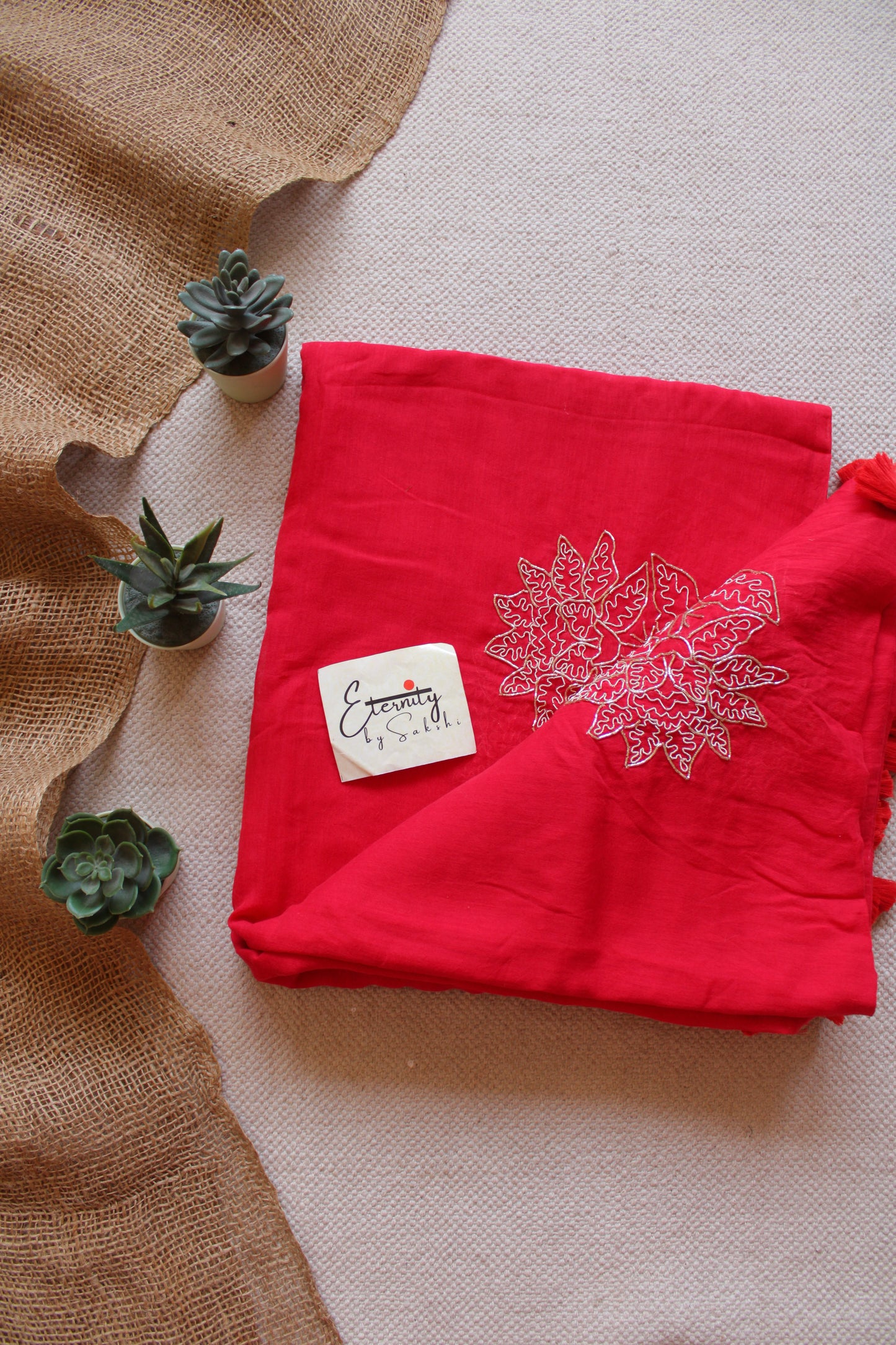 Surkh Elegance Handwork Saree