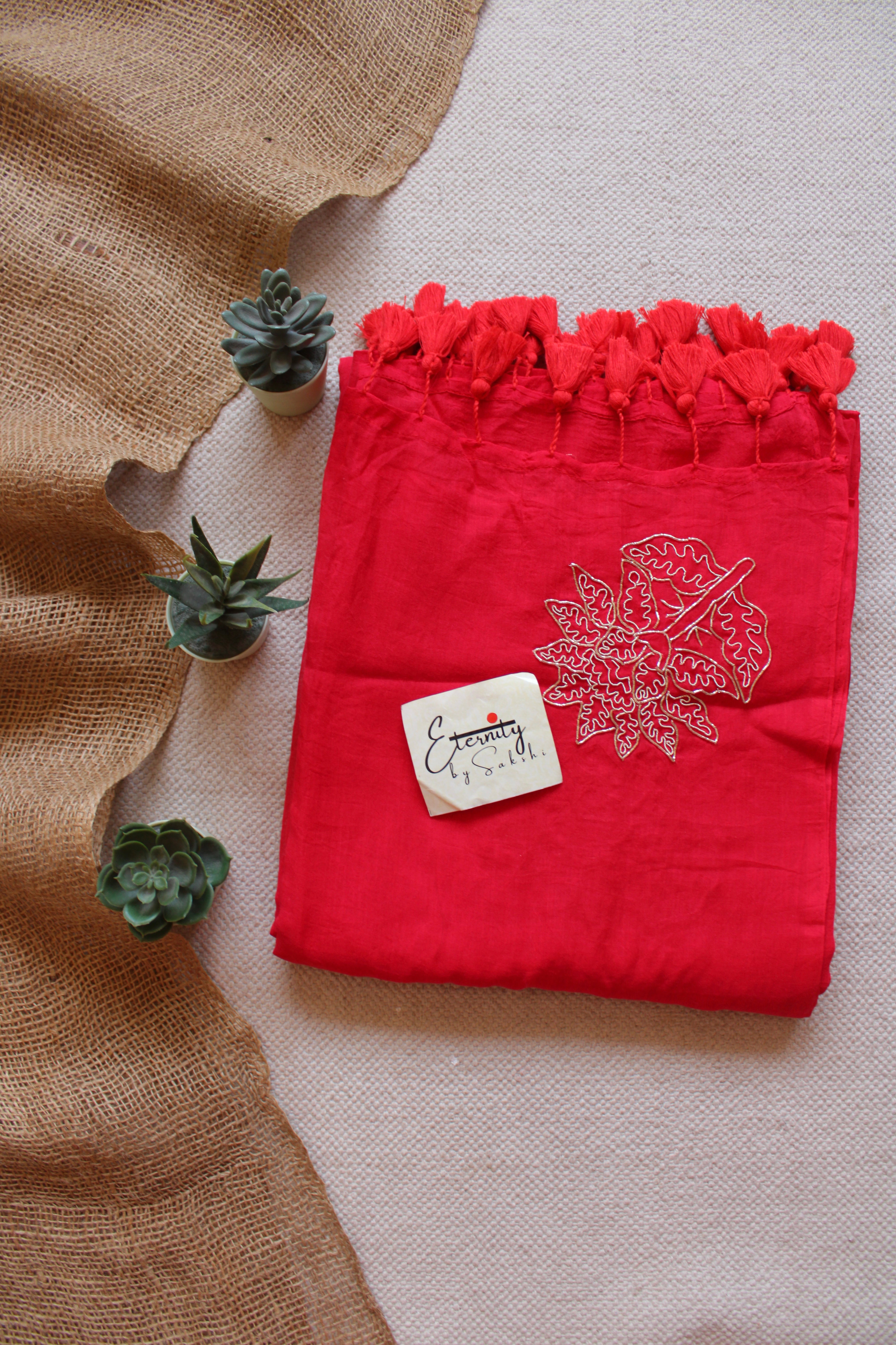 Surkh Elegance Handwork Saree