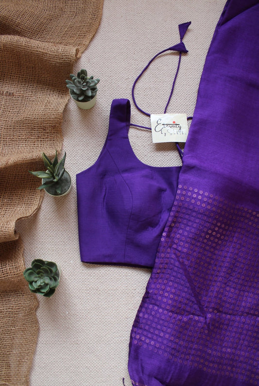 Purple Sundari Saree + Purple Noorie Blouse - Eternity by Sakshi