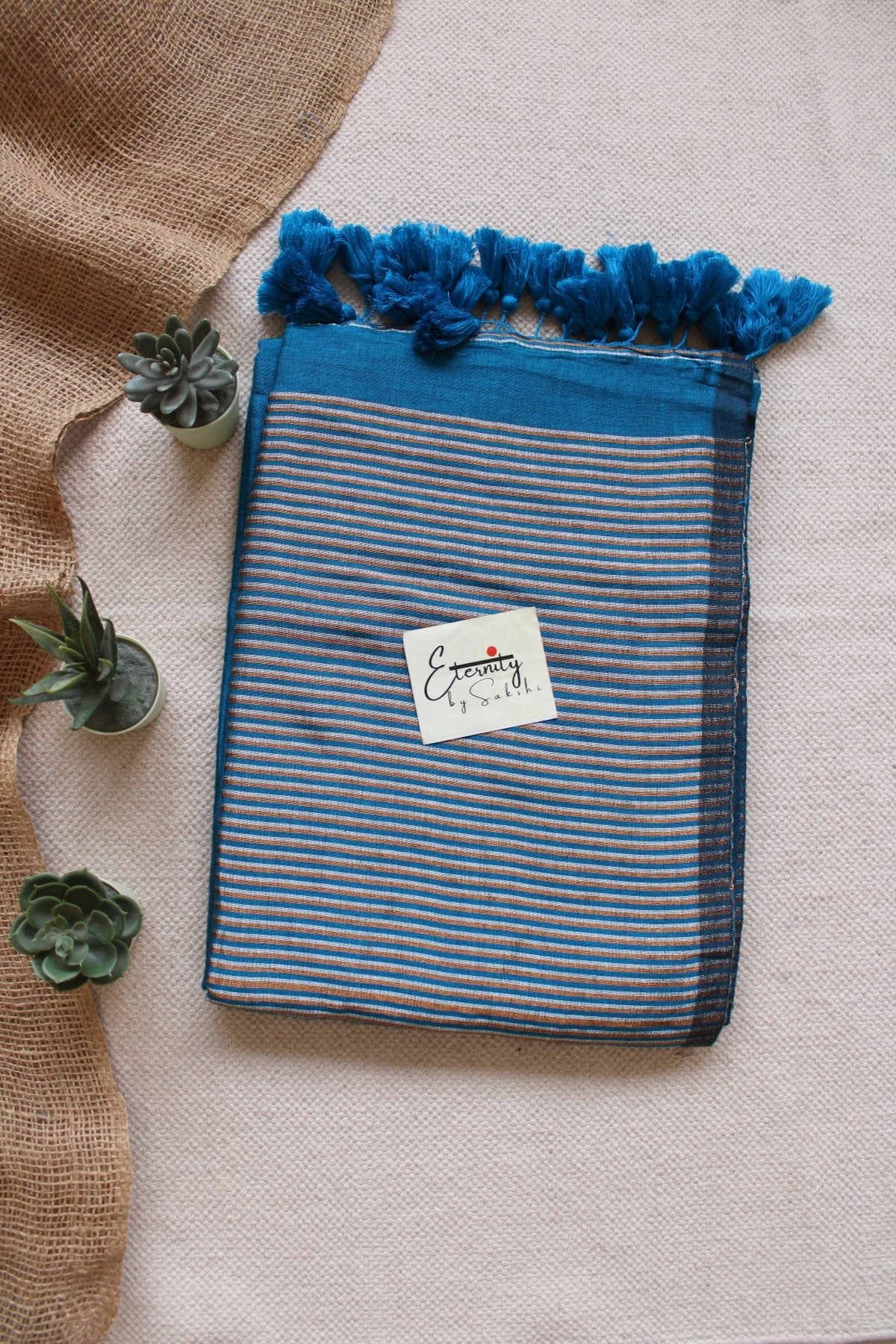 Peacock Blue Ramya Saree - Eternity by Sakshi