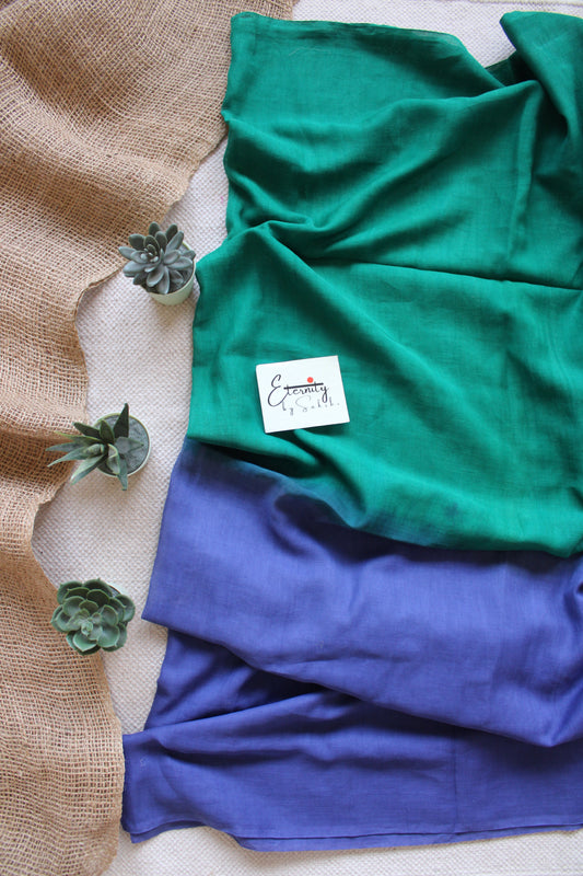 GREEN TIE AND DYE SAREE