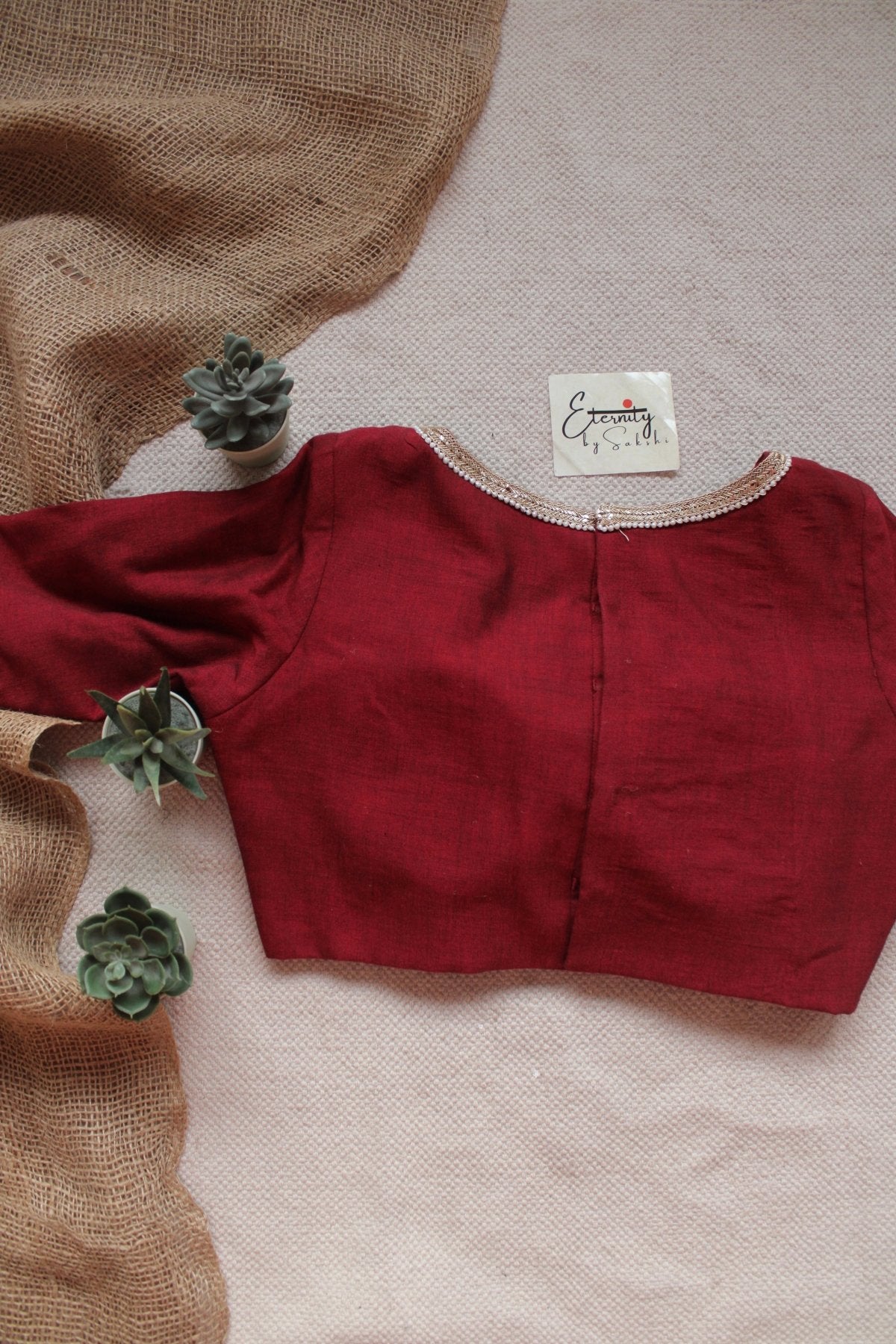 Mystic Bloom Boat Neck Blouse - Eternity by Sakshi