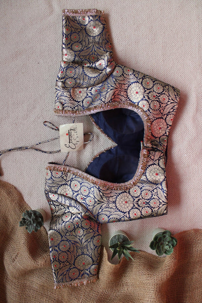 Navratri Banarasi Brocade padded blouse with back hook – Eternity by Sakshi