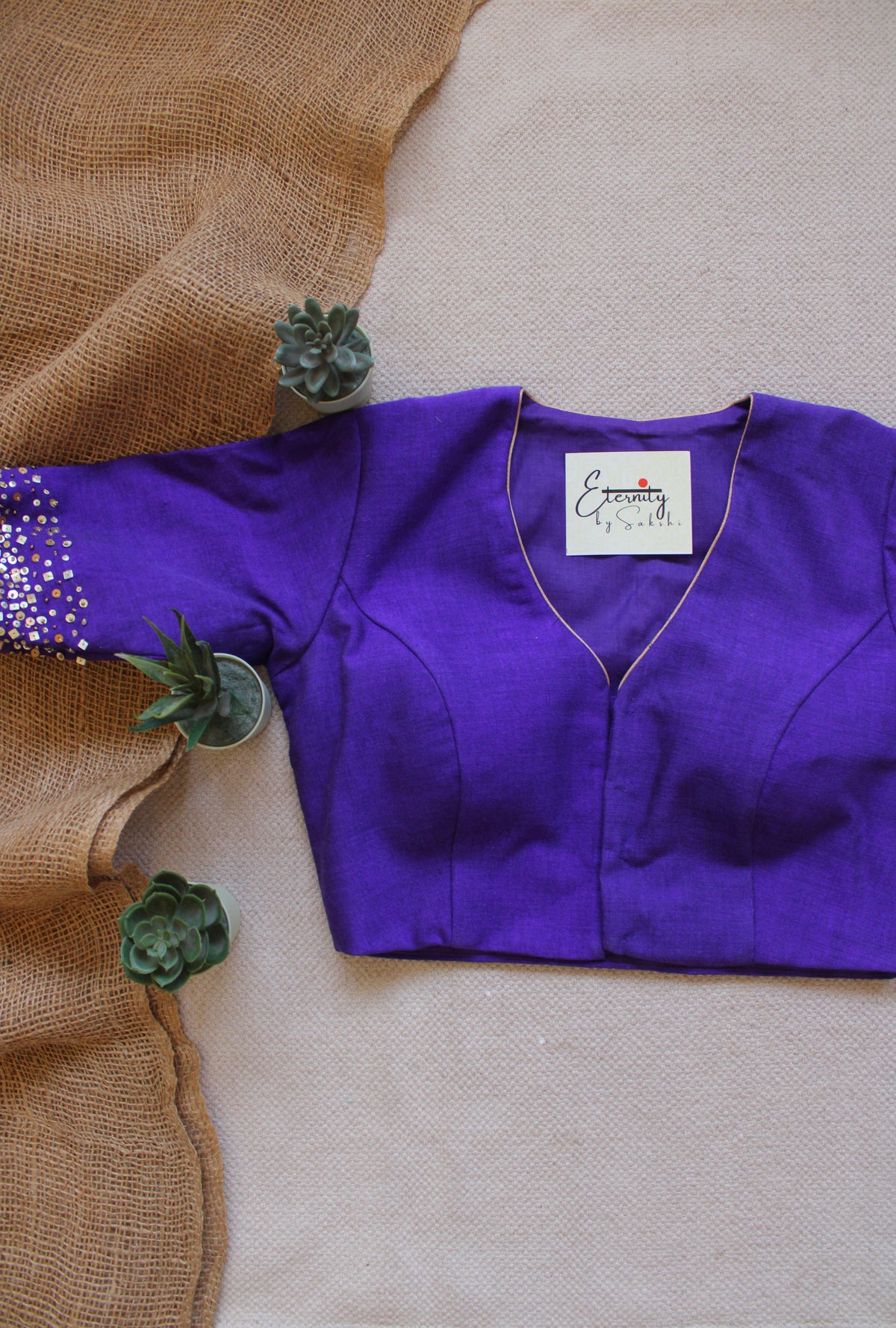 Purple Tara Handwork Blouse