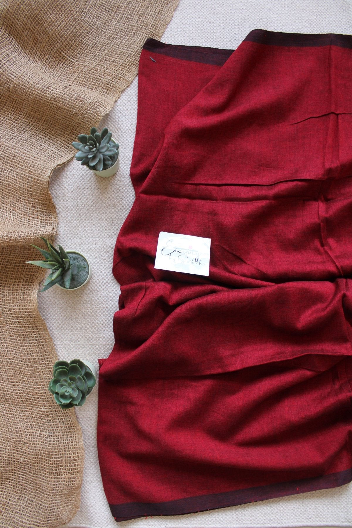 Maroon Ramya Saree - Eternity by Sakshi