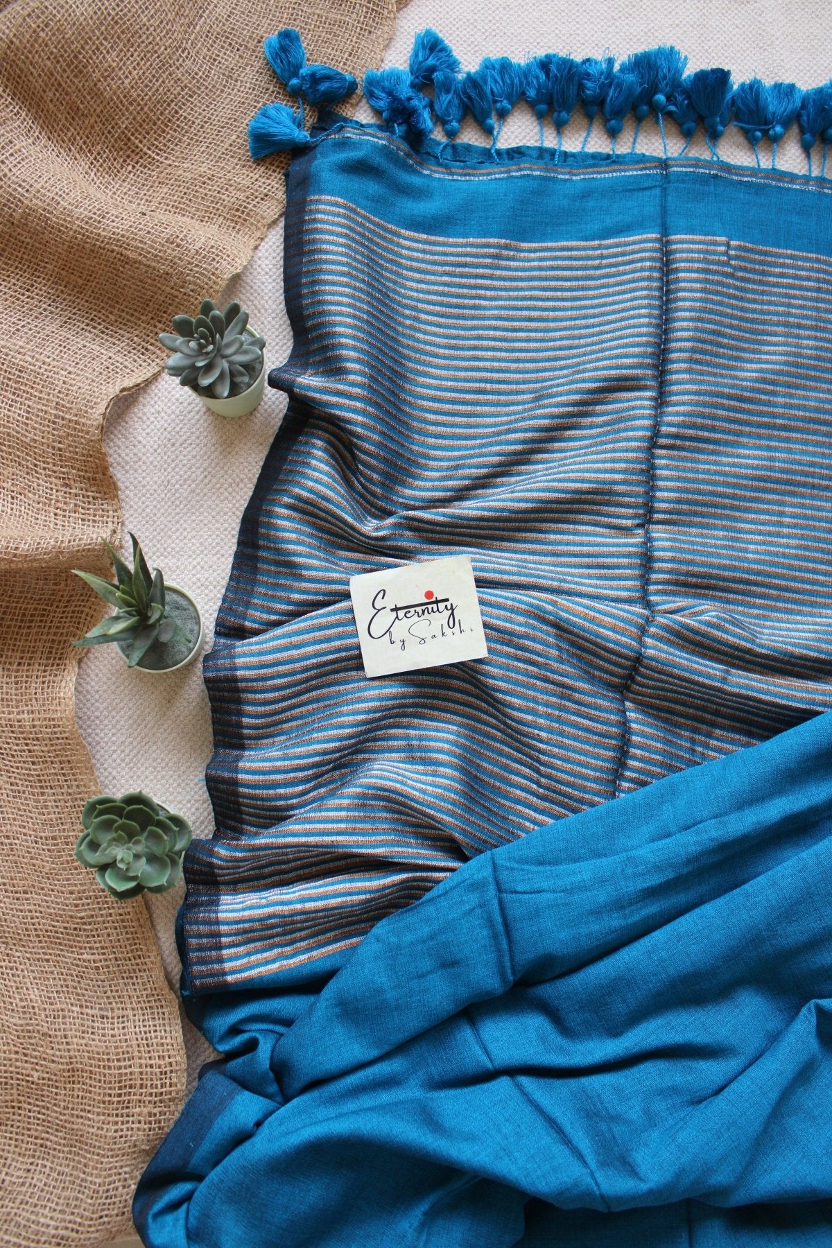 Peacock Blue Ramya Saree - Eternity by Sakshi