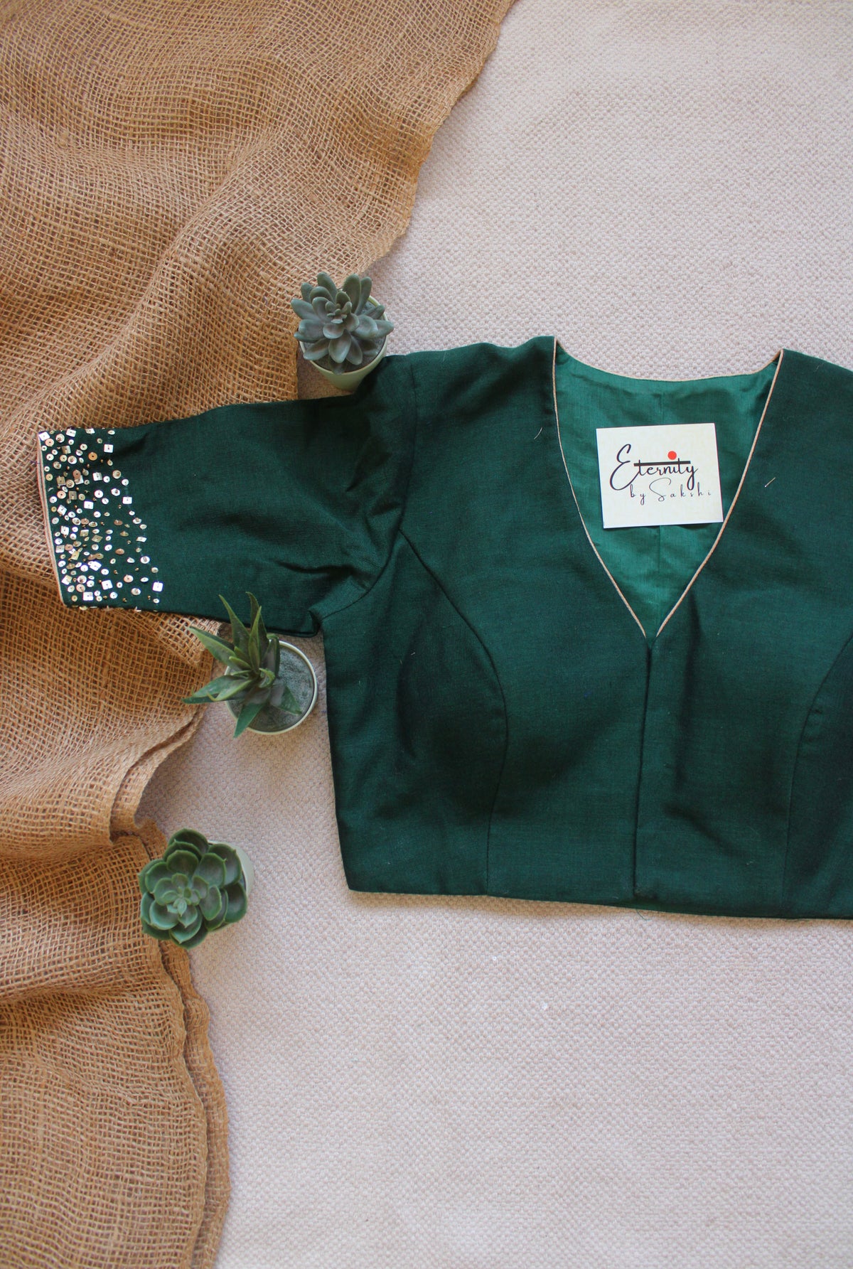 Green Tara Handwork Blouse