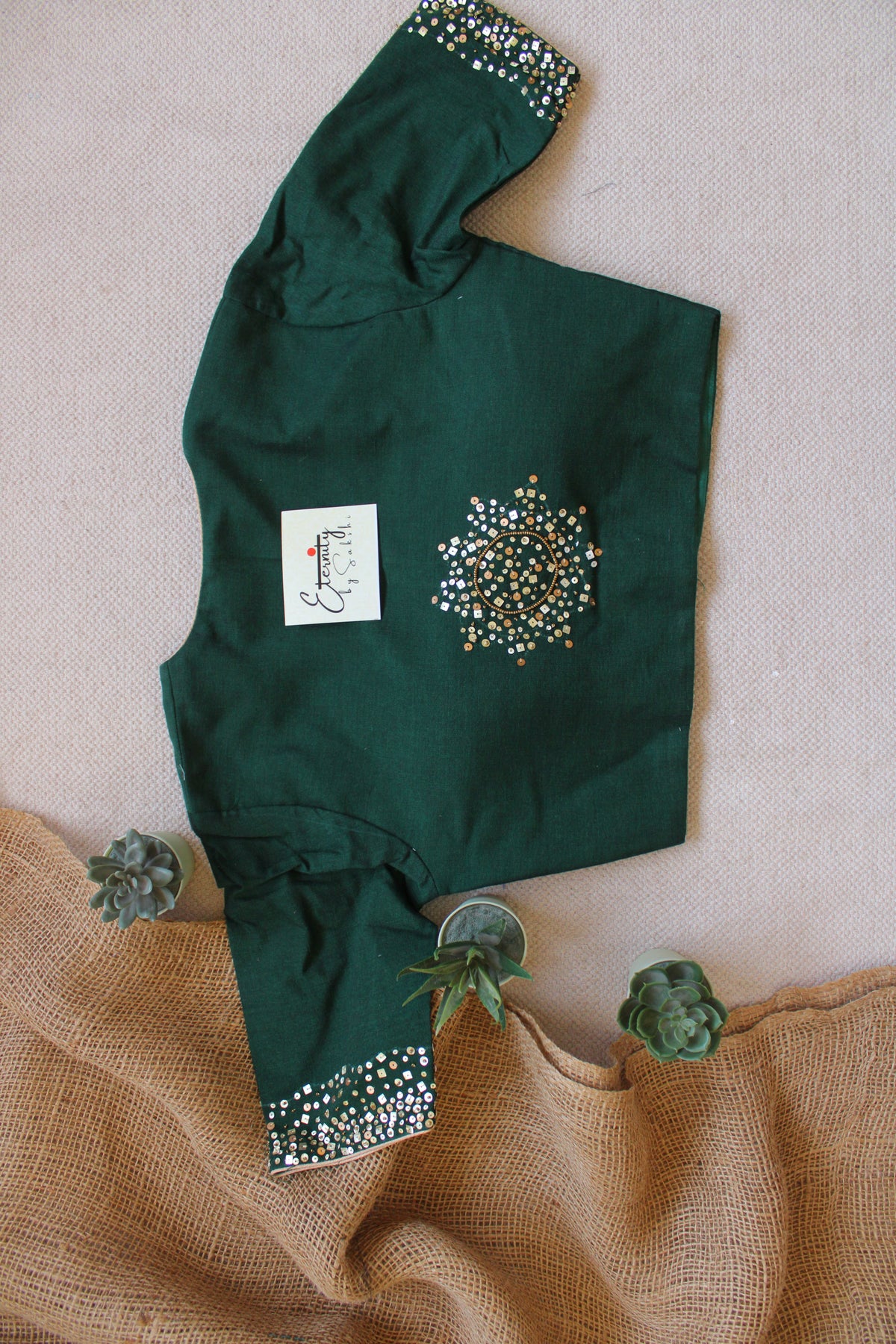 Green Tara Handwork Blouse
