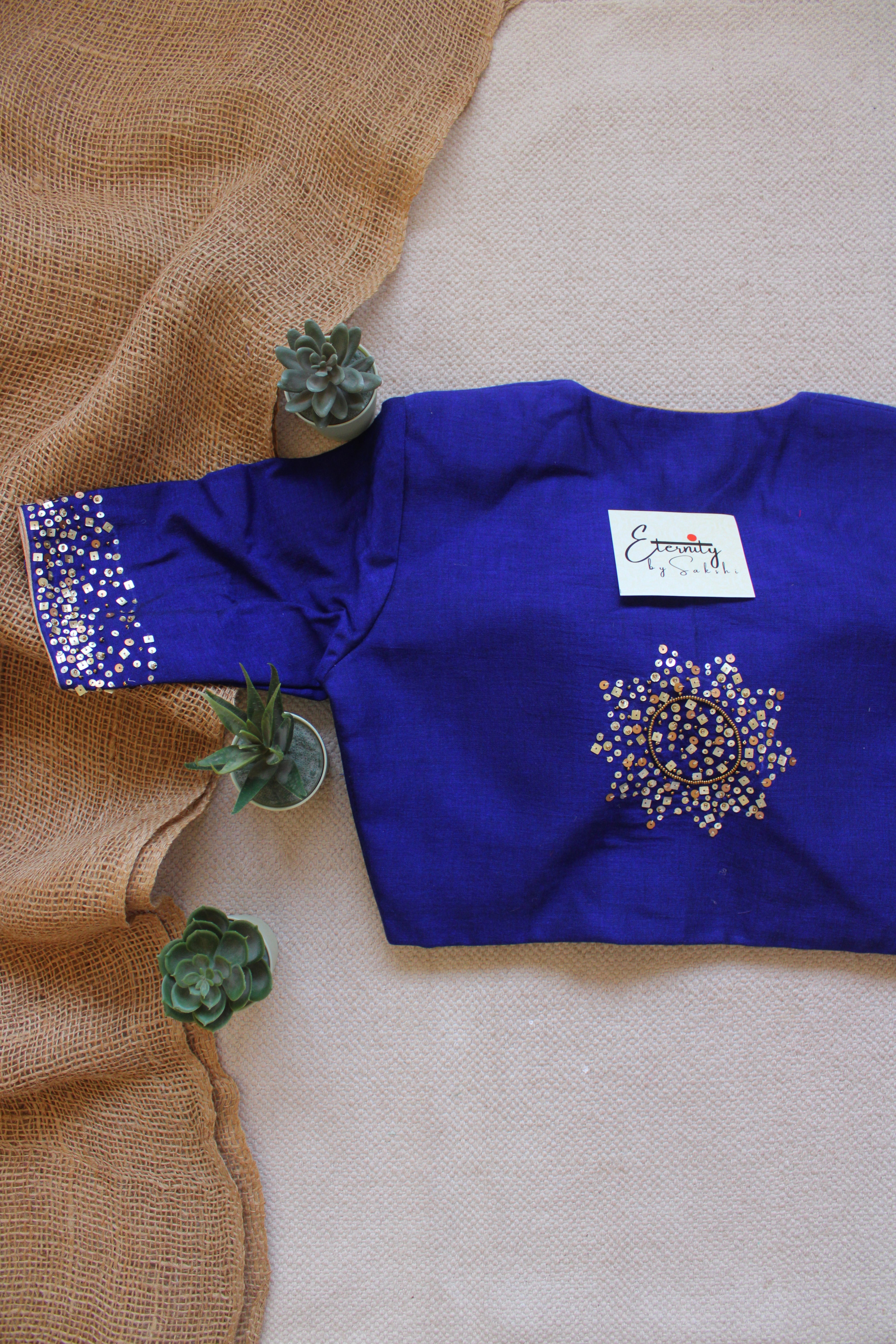 Blue Tara Handwork Blouse