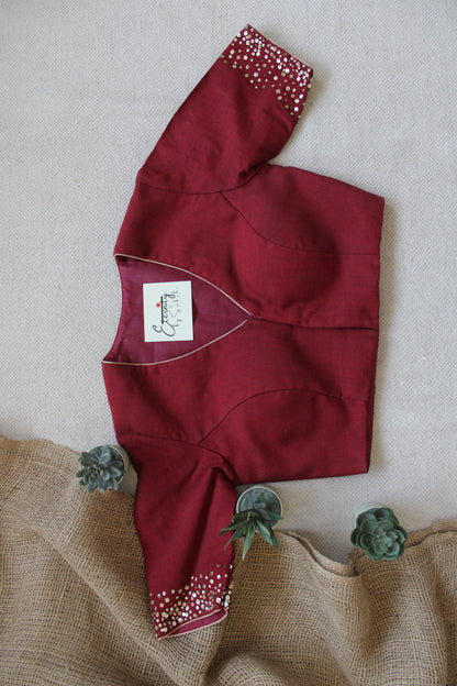 Maroon Tara Handwork Blouse
