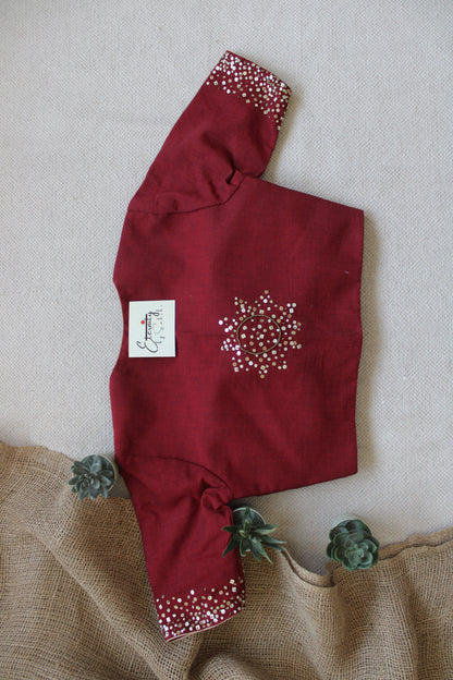 Maroon Tara Handwork Blouse