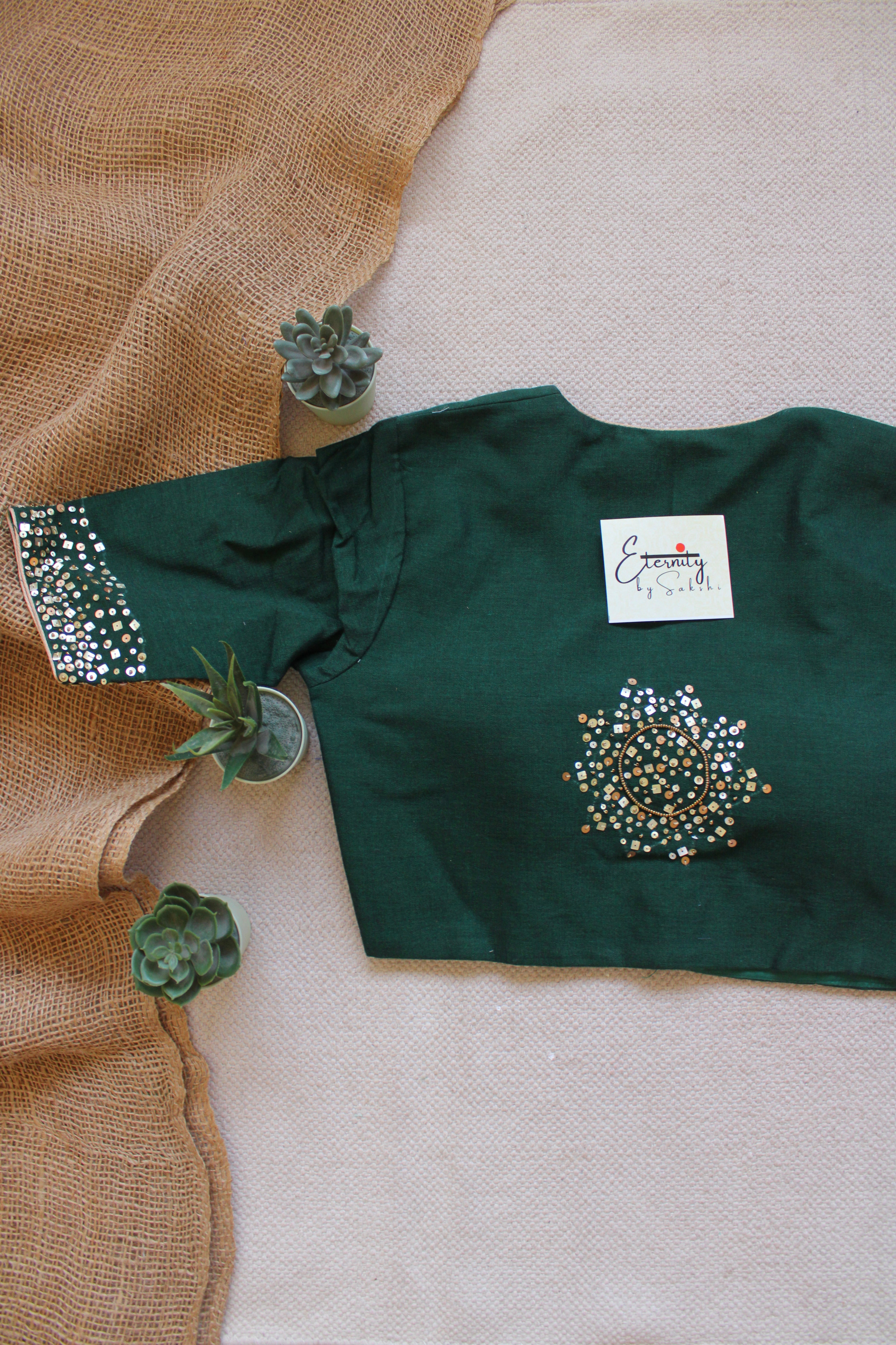 Green Tara Handwork Blouse
