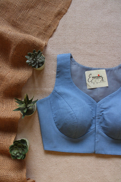Sky Blue Office Blouse - Eternity by Sakshi