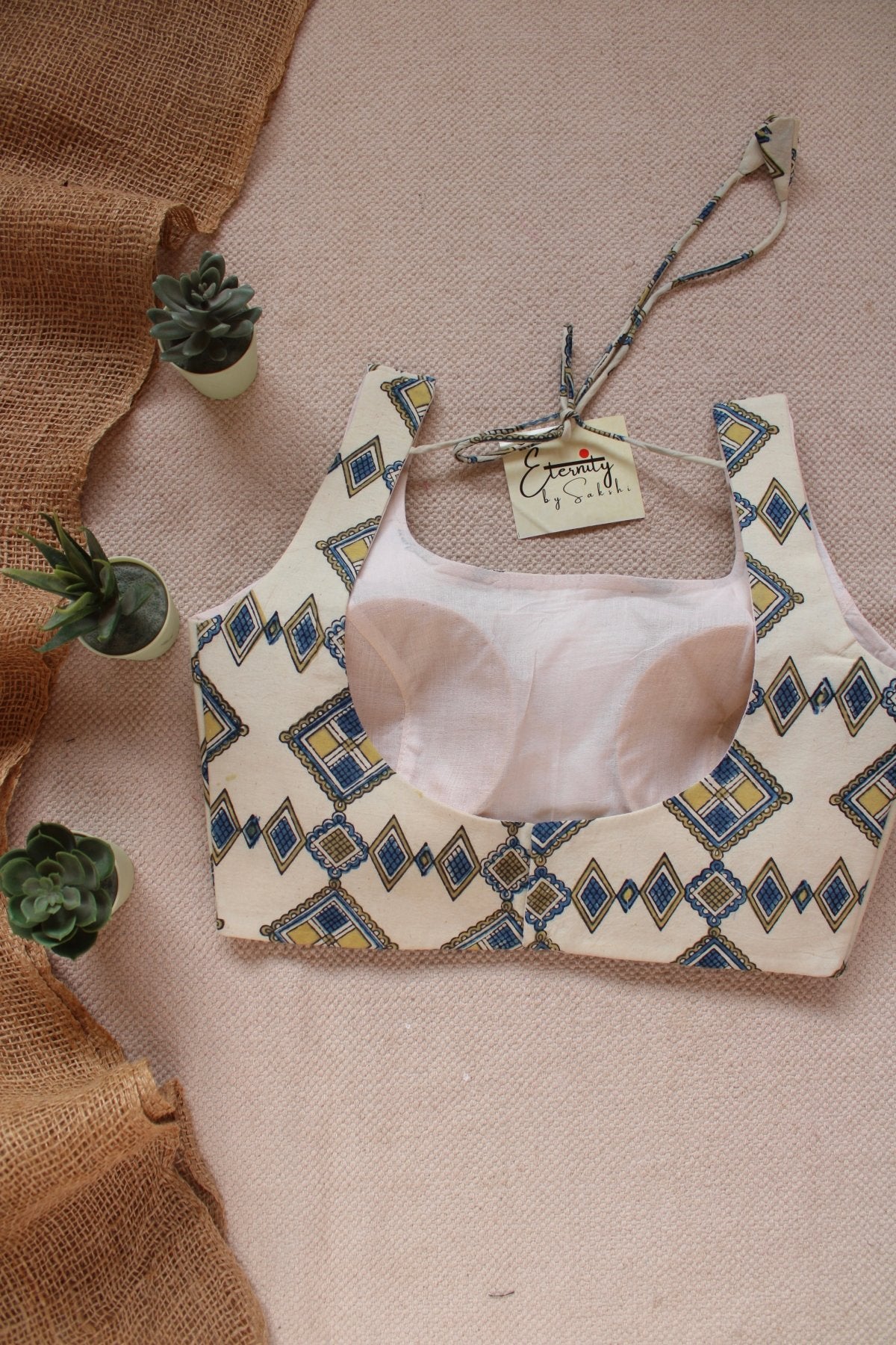 White - Indigo limited Edition Noorie Blouse - Eternity by Sakshi