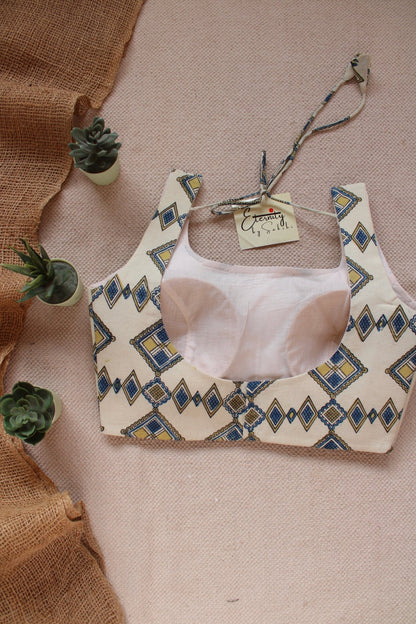 White - Indigo limited Edition Noorie Blouse - Eternity by Sakshi