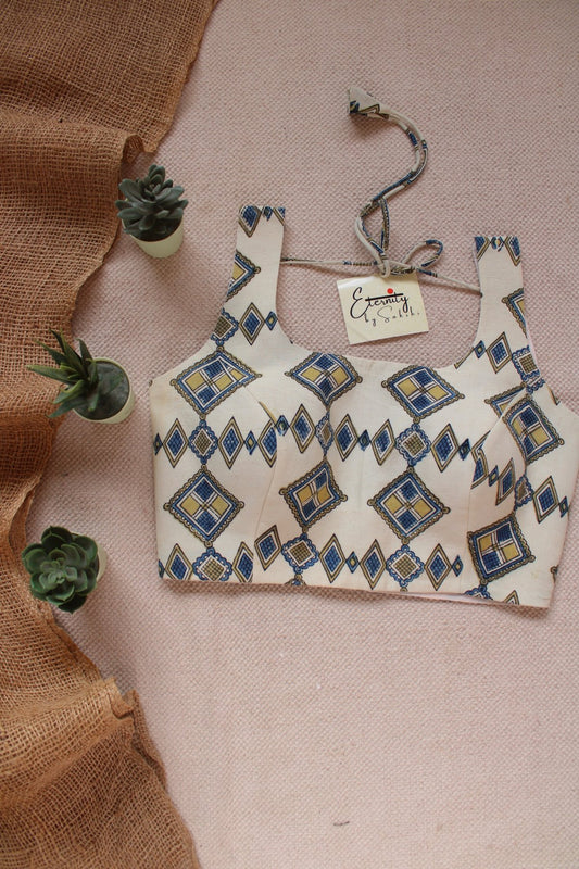 White - Indigo limited Edition Noorie Blouse - Eternity by Sakshi