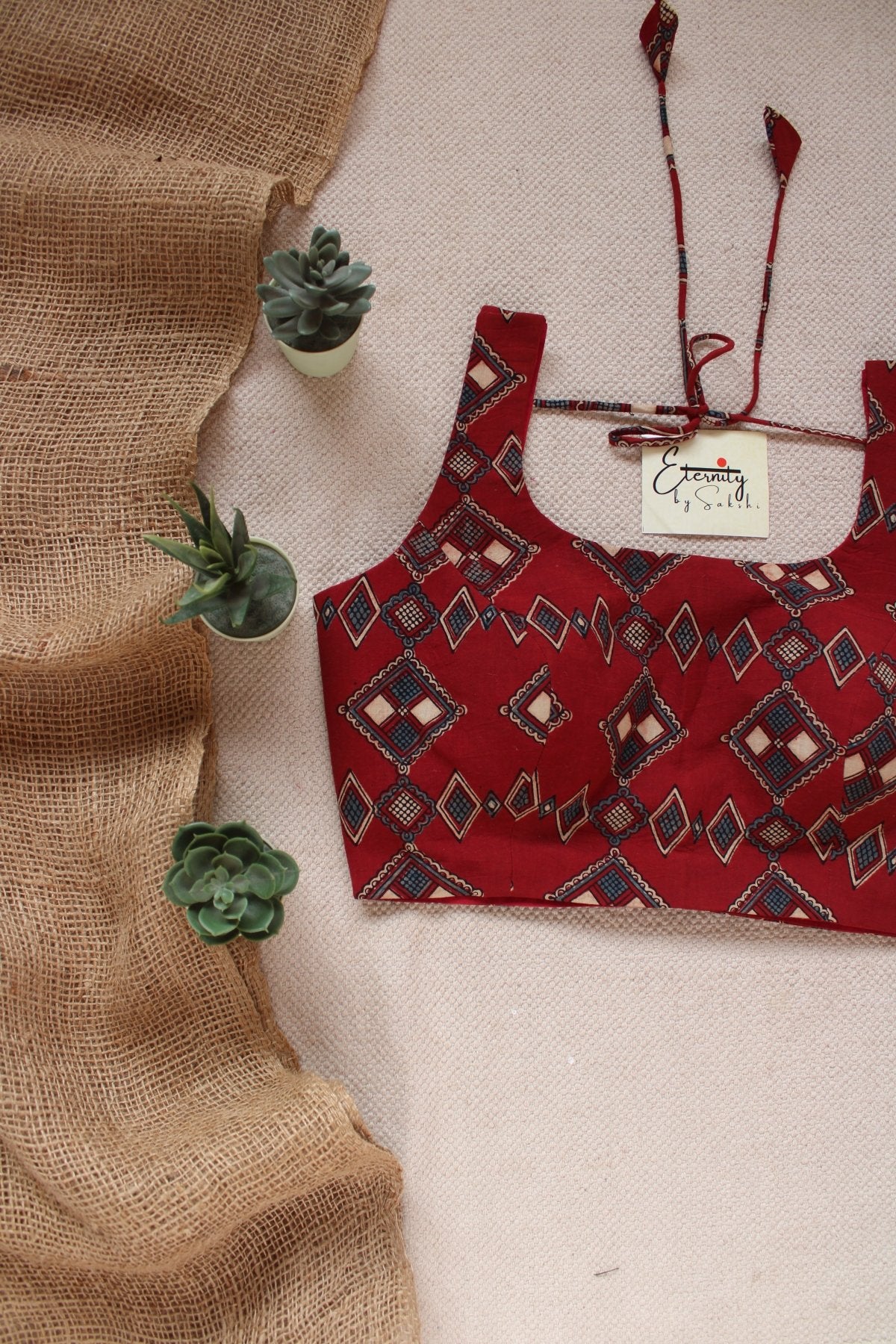 Maroon - Indigo limited Edition Noorie Blouse - Eternity by Sakshi