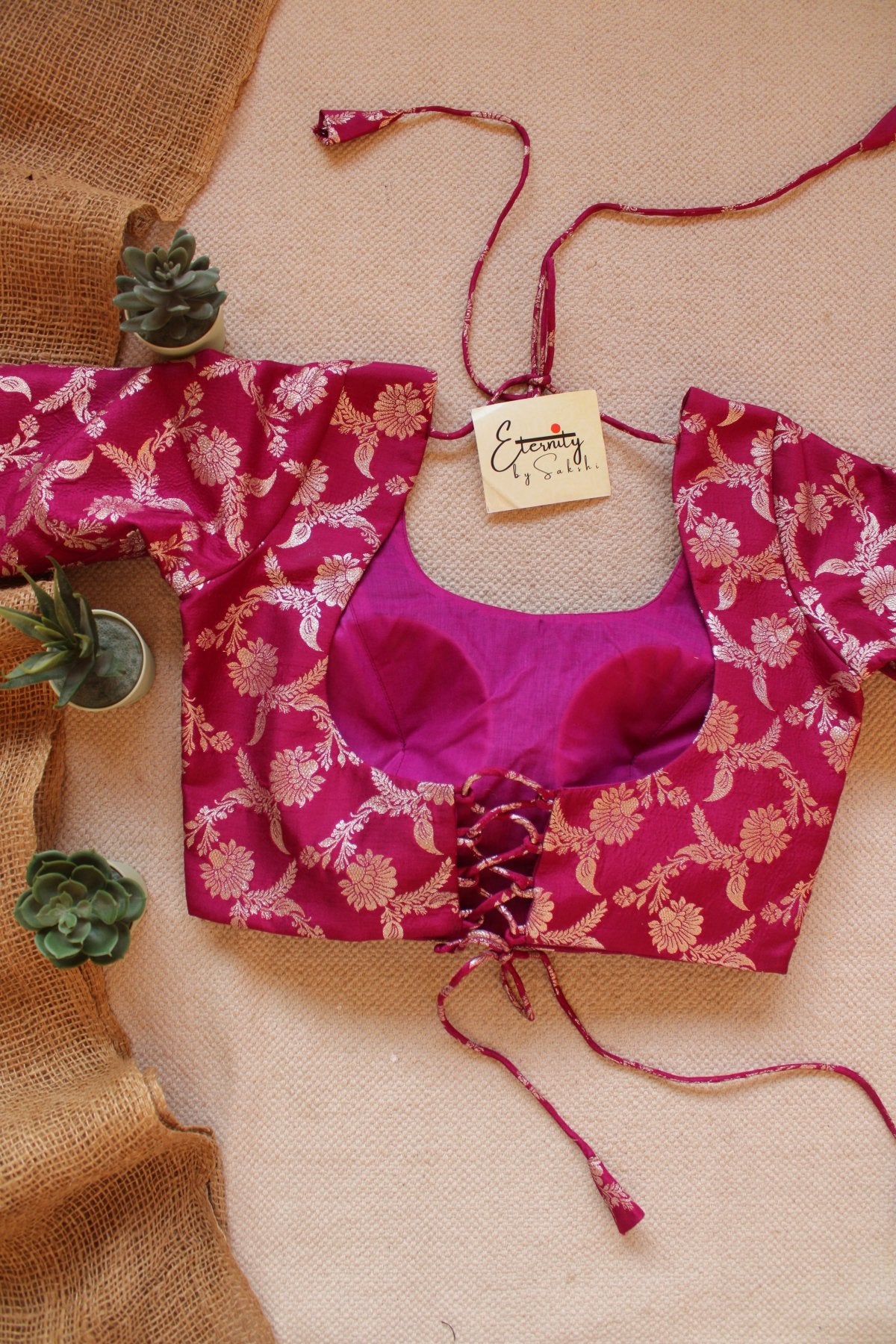 Magenta Malang blouse - Eternity by Sakshi