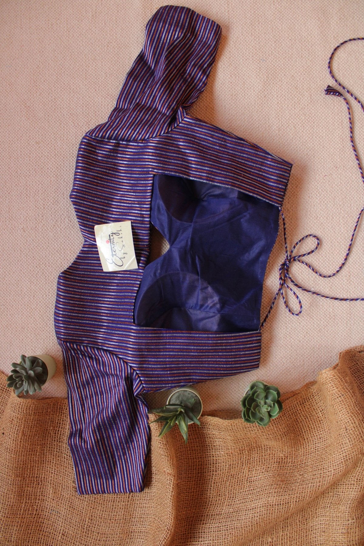 Blue Rimjhim Blouse - Eternity by Sakshi