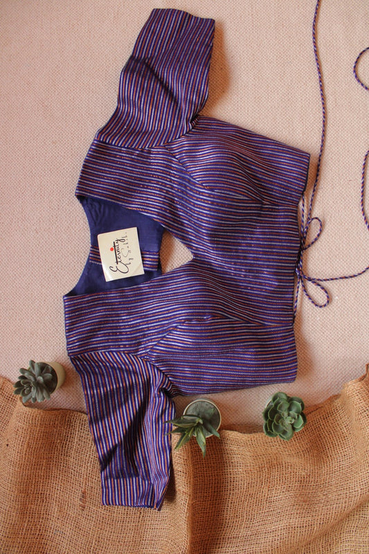 Blue Rimjhim Blouse - Eternity by Sakshi