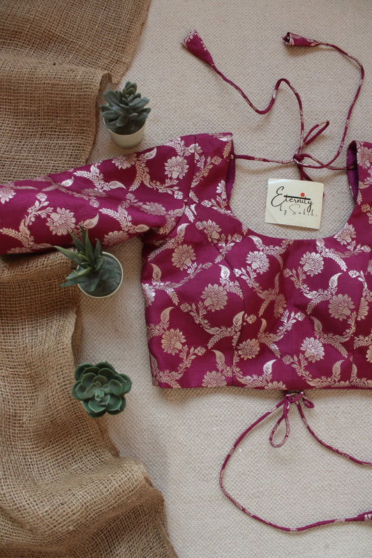 Magenta Malang blouse - Eternity by Sakshi