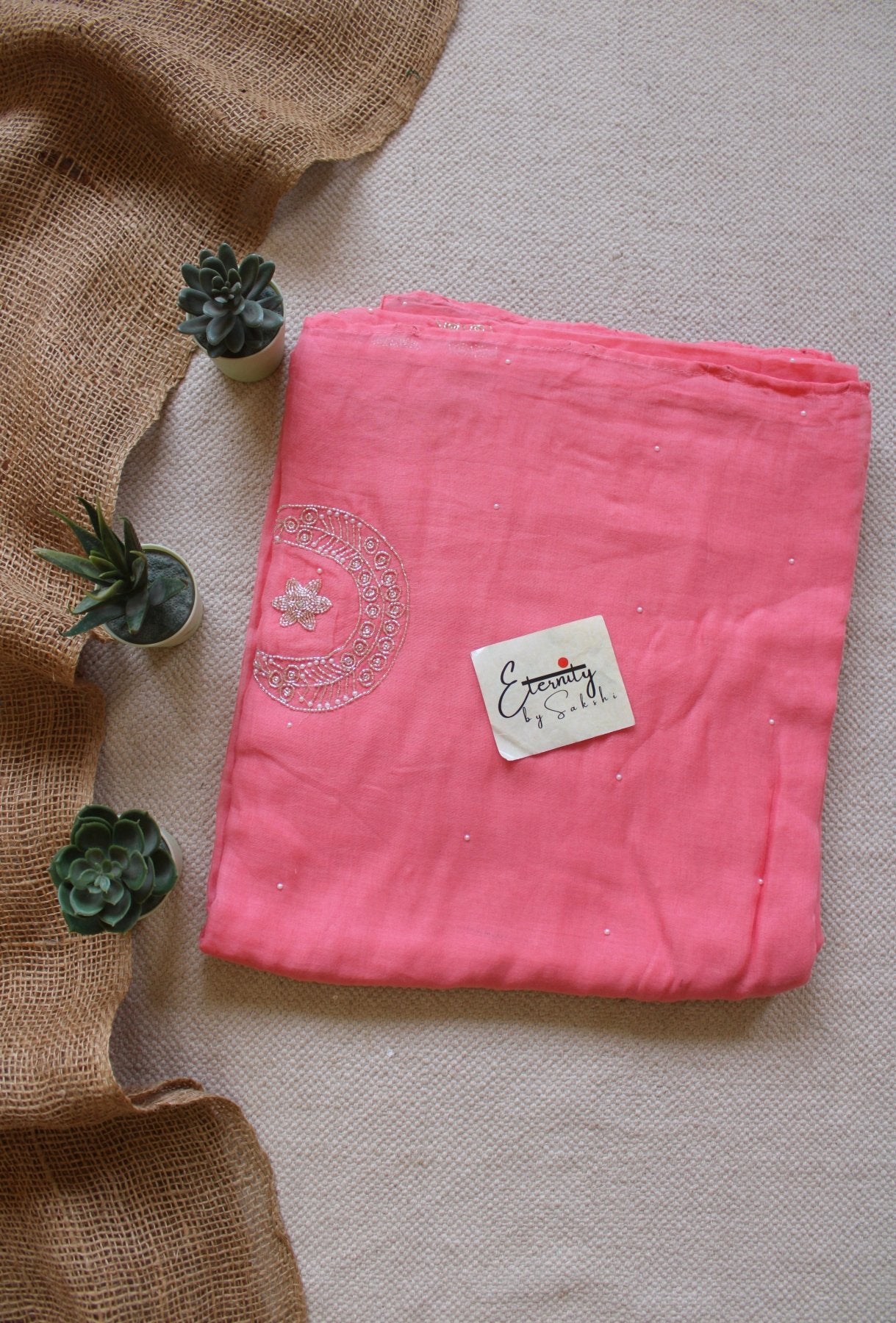 Pink Chand Tara Handwork Saree - Eternity by Sakshi