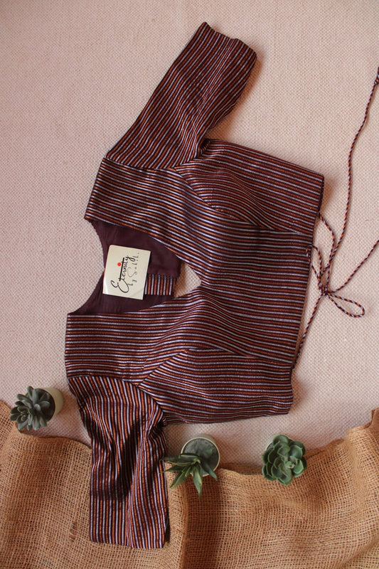 Brown Rimjhim Blouse - Eternity by Sakshi