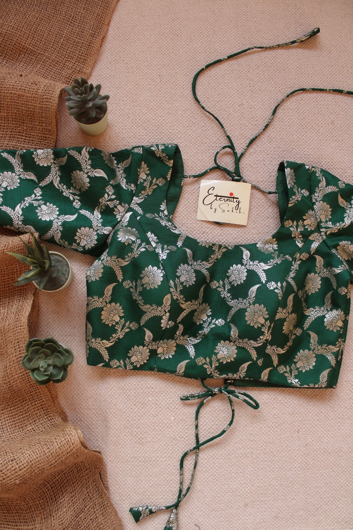 Green Malang blouse - Eternity by Sakshi