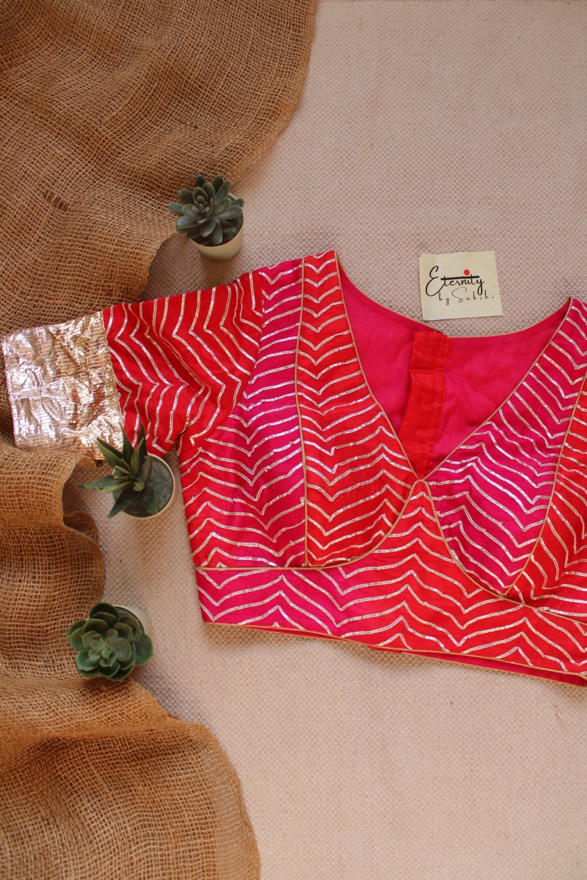 Rani Glow GotaPatti Blouse - Eternity by Sakshi