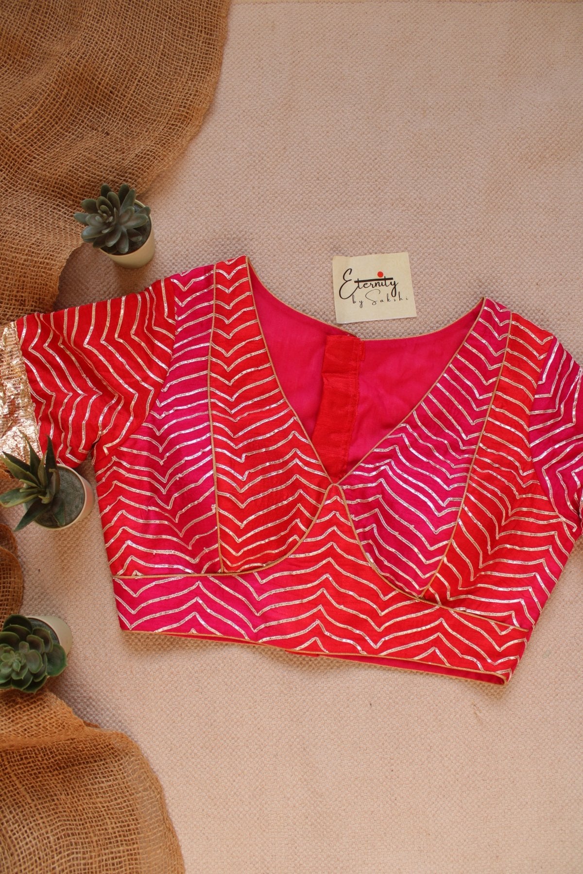 Rani Glow GotaPatti Blouse - Eternity by Sakshi