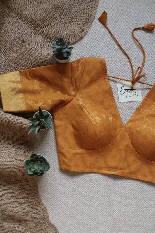 Mustard Yellow Sajni Blouse - Eternity by Sakshi