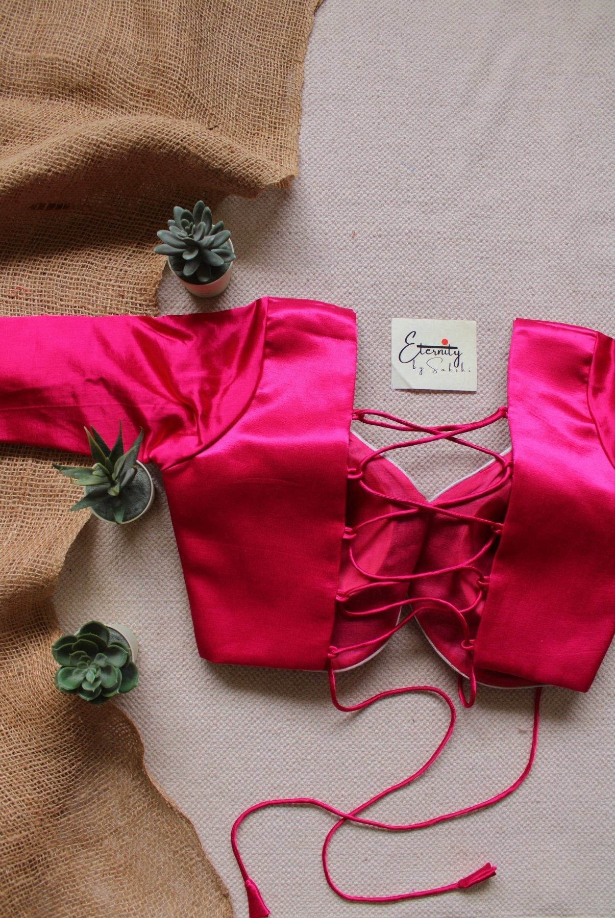 Heer Gulabi Backless Blouse - Eternity by Sakshi