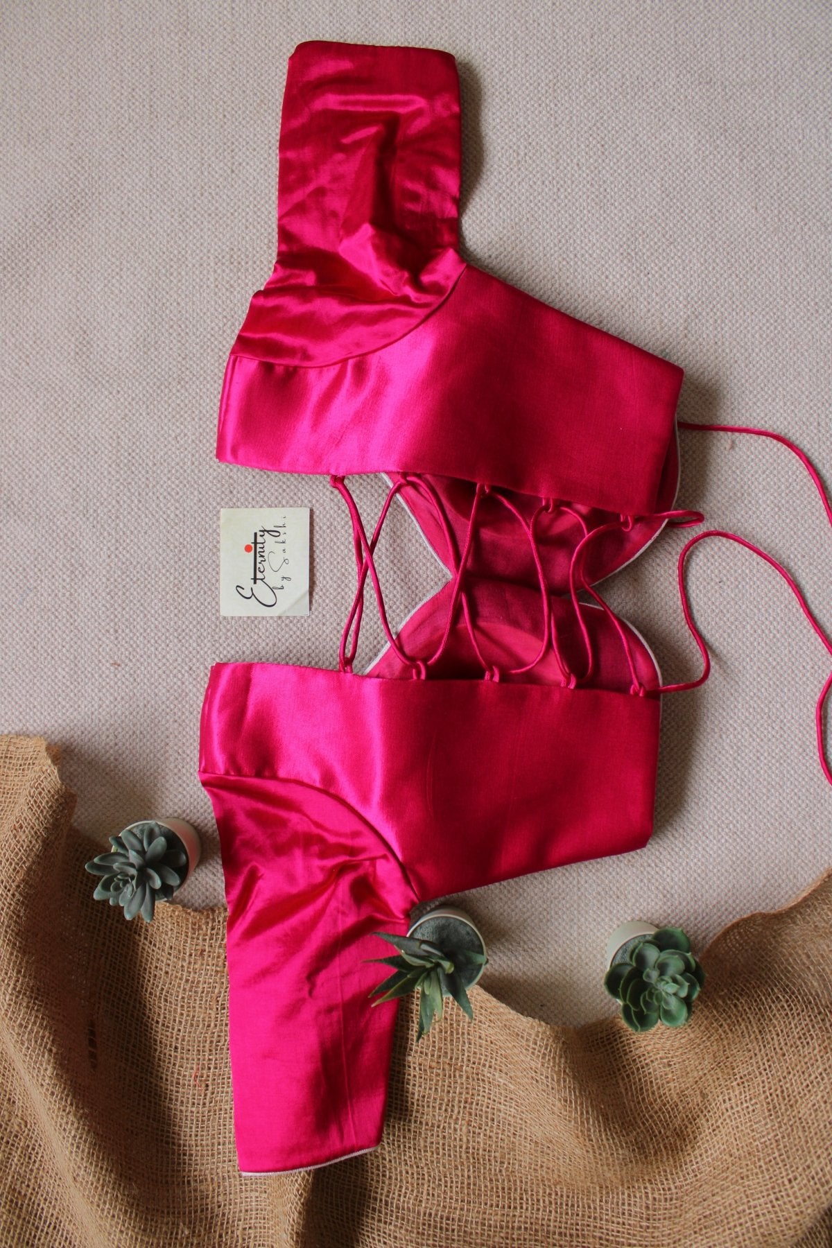 Heer Gulabi Backless Blouse - Eternity by Sakshi