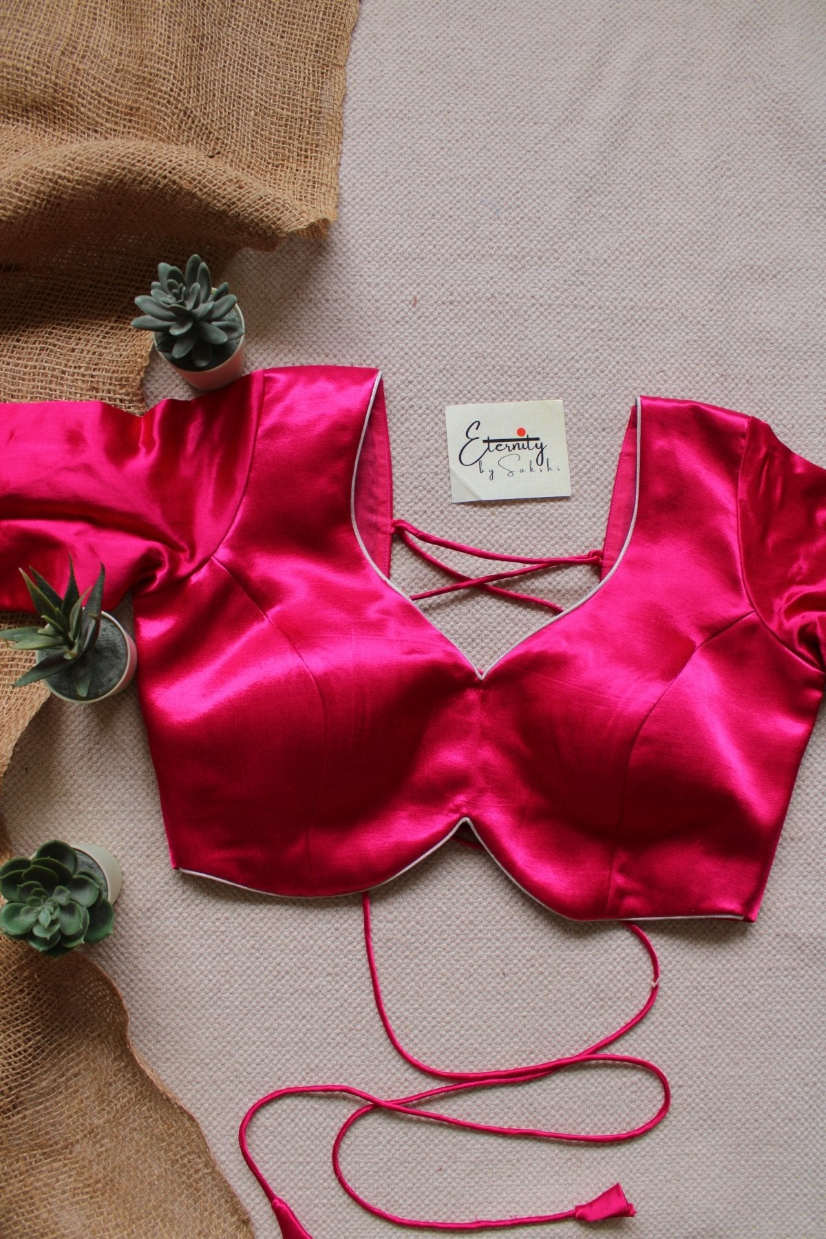 Heer Gulabi Backless Blouse - Eternity by Sakshi