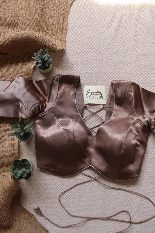Heer Mocha Backless Blouse - Eternity by Sakshi