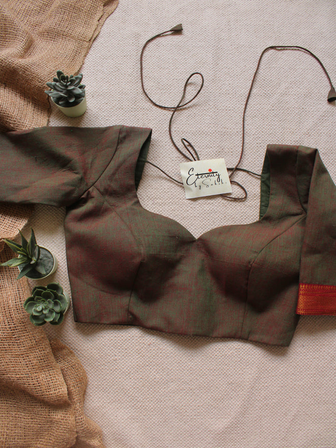 Olive Mangalgiri Blouse