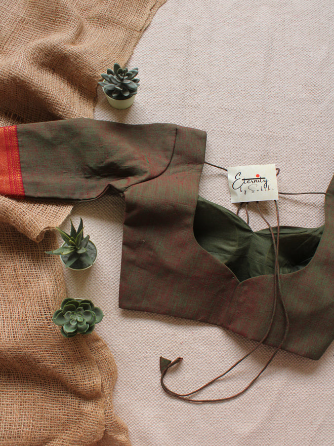 Olive Mangalgiri Blouse