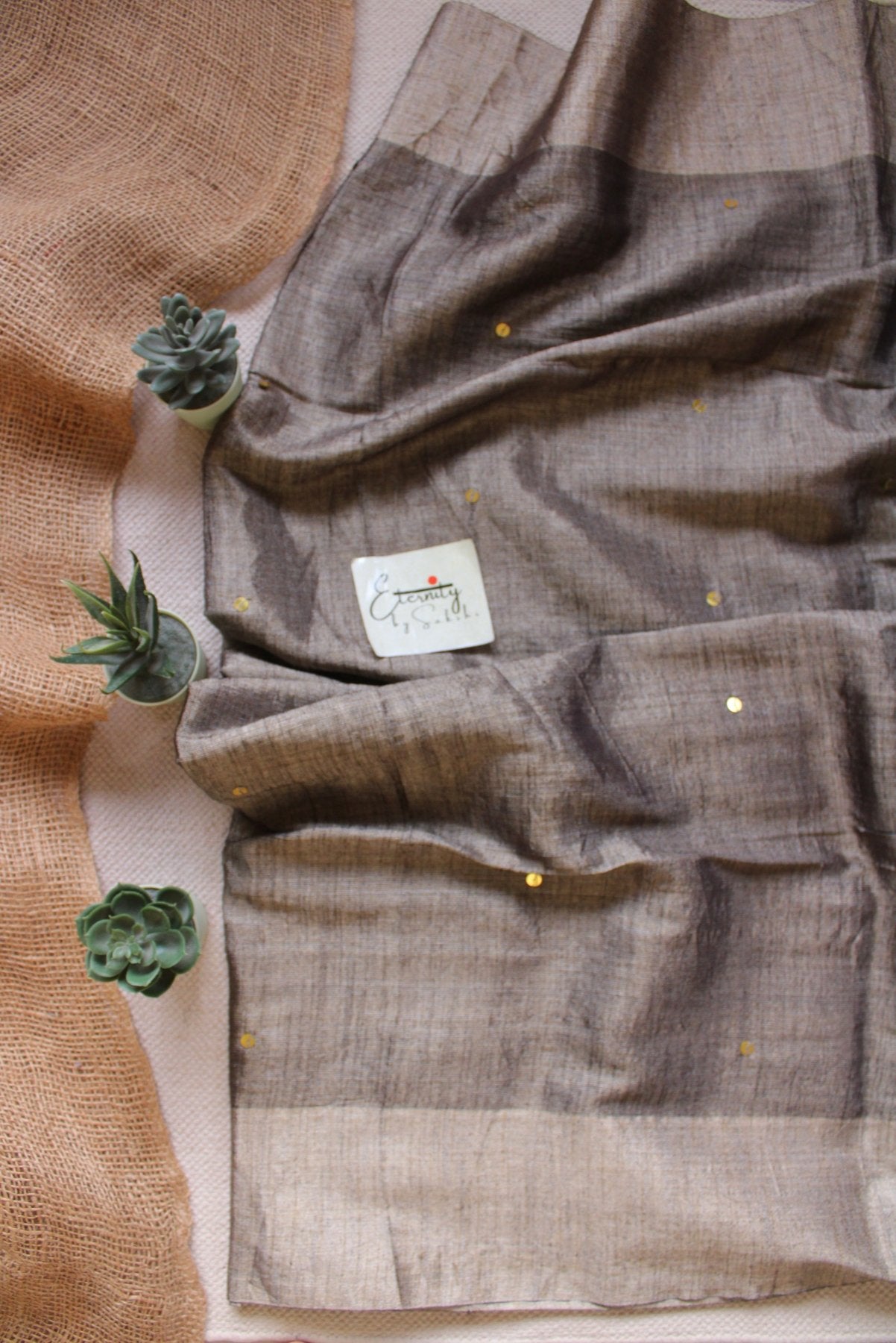 Greyish Metallic Tissue Saree - Eternity by Sakshi