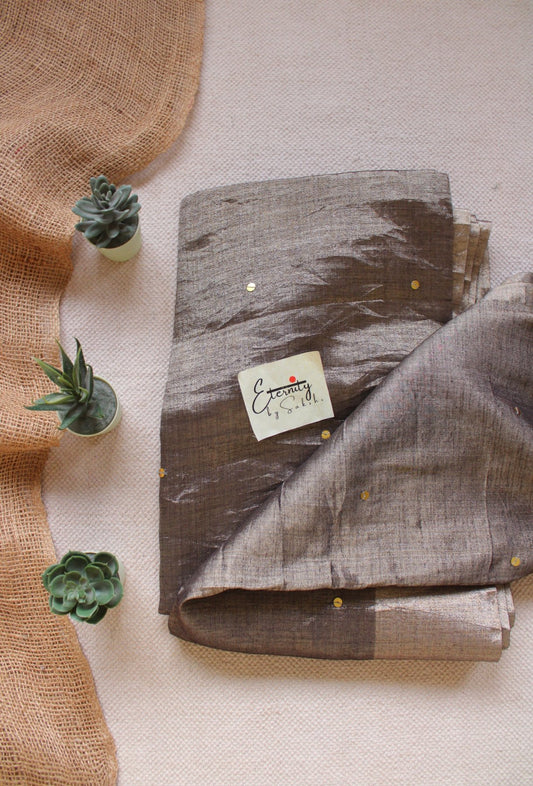 Greyish Metallic Tissue Saree - Eternity by Sakshi