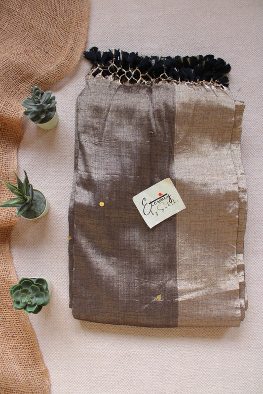 Greyish Metallic Tissue Saree - Eternity by Sakshi