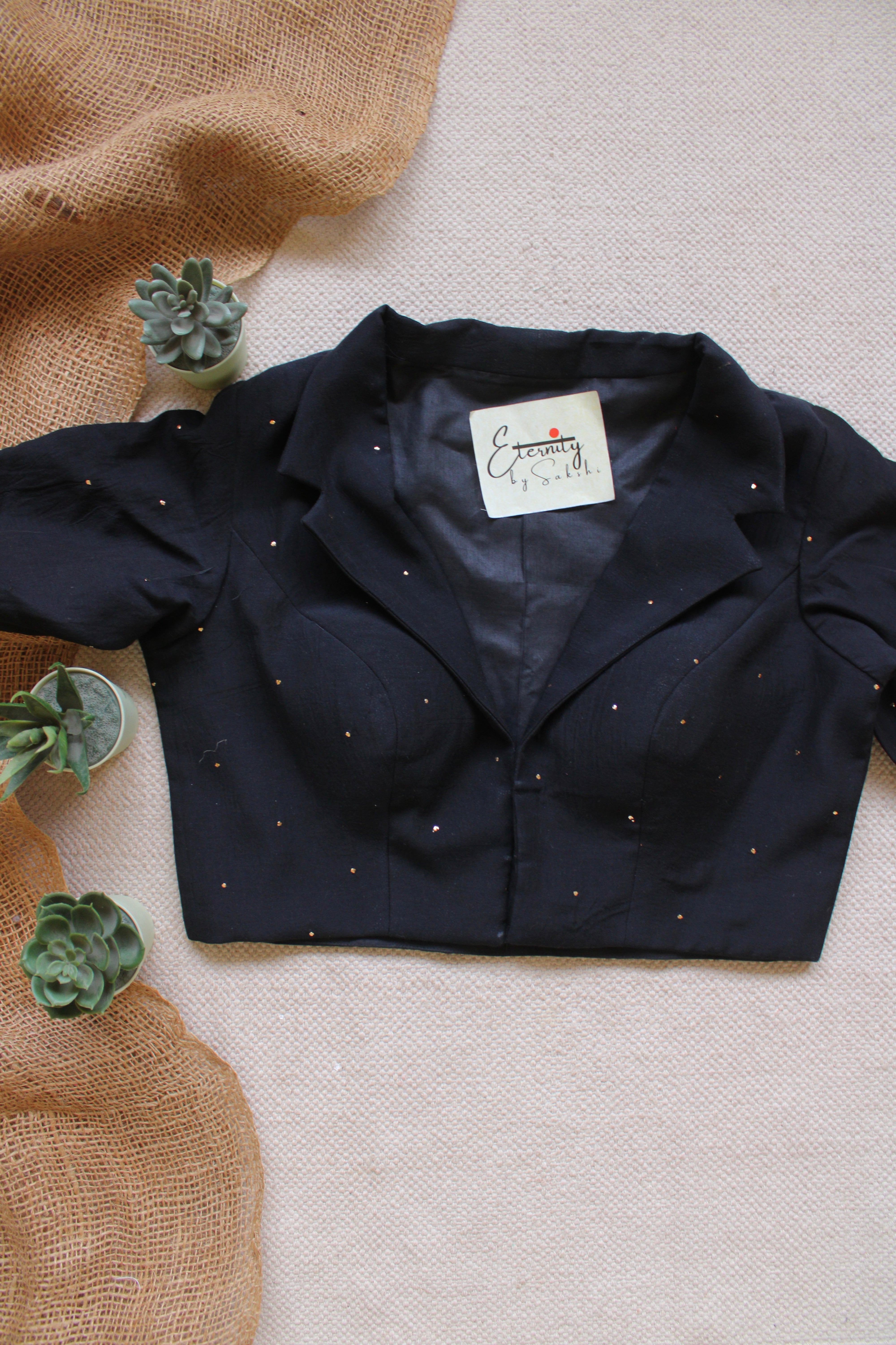 Midnight Spark Collar Blouse