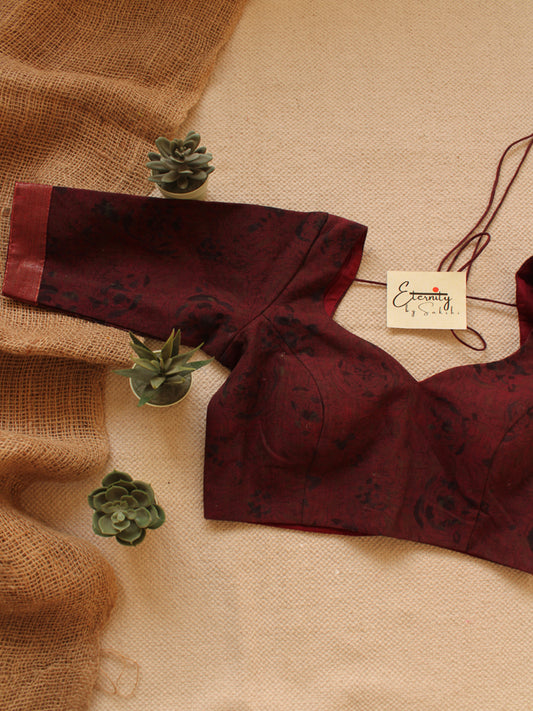 Maroon Mangalgiri Blouse