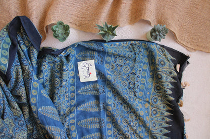 Nishaa Ajrakh Saree - Eternity by Sakshi