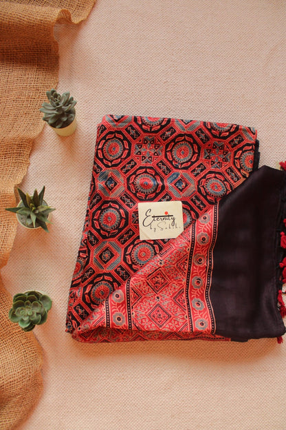 Lal Taal Ajrakh Saree - Eternity by Sakshi
