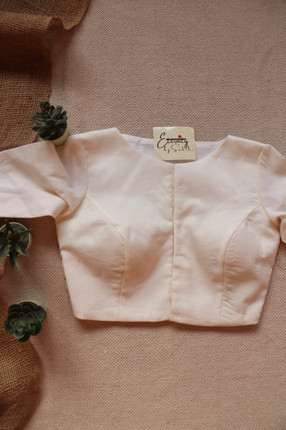 Safed Machine Embroidery Blouse - Eternity by Sakshi
