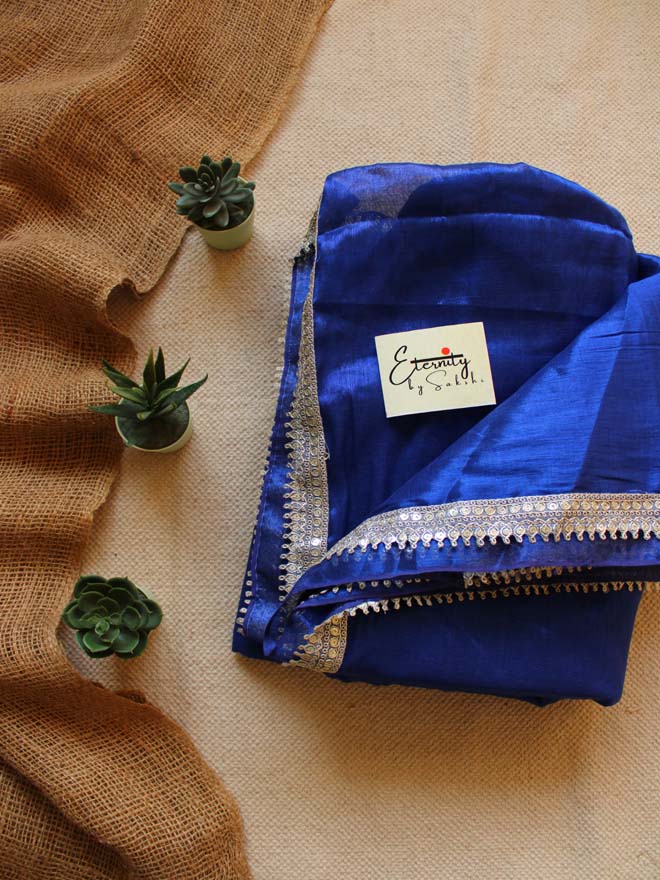 Blush Me Blue Saree